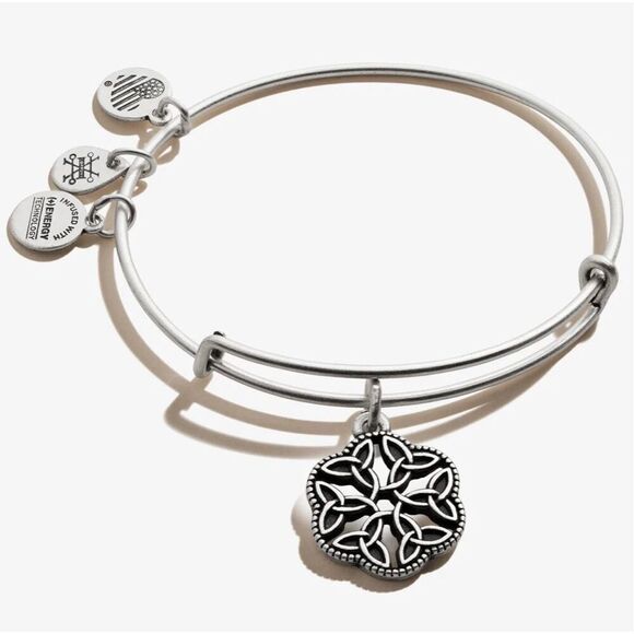 Alex and Ani Endless Knot Charm Bangle bracelet - Picture 1 of 8